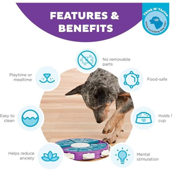 Dog Twister Dog Puzzle Interactive Treat Puzzle Dog Enrichment Dog Toy - Picture 2 of 7